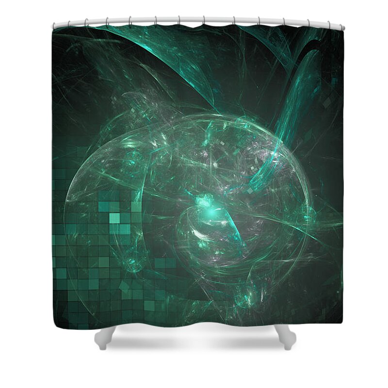 Art Shower Curtain featuring the digital art You Better Stop by Jeff Iverson