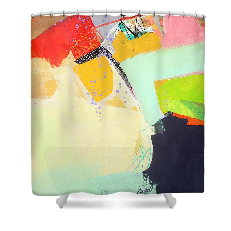 Abstract Art Shower Curtain featuring the painting You Should See Me Now by Jane Davies