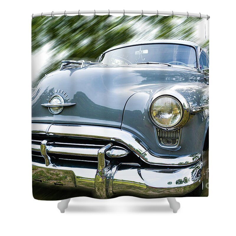 Oldsmobile Shower Curtain featuring the photograph Your Fathers Oldsmobile by Lisa Kilby