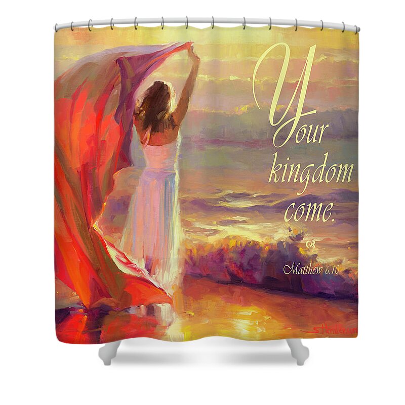Christian Shower Curtain featuring the digital art Your Kingdom Come by Steve Henderson