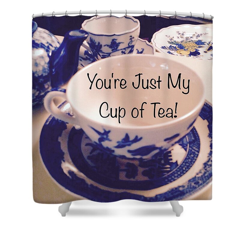  Shower Curtain featuring the photograph You're Just My Cup of Tea by Jacqueline Manos