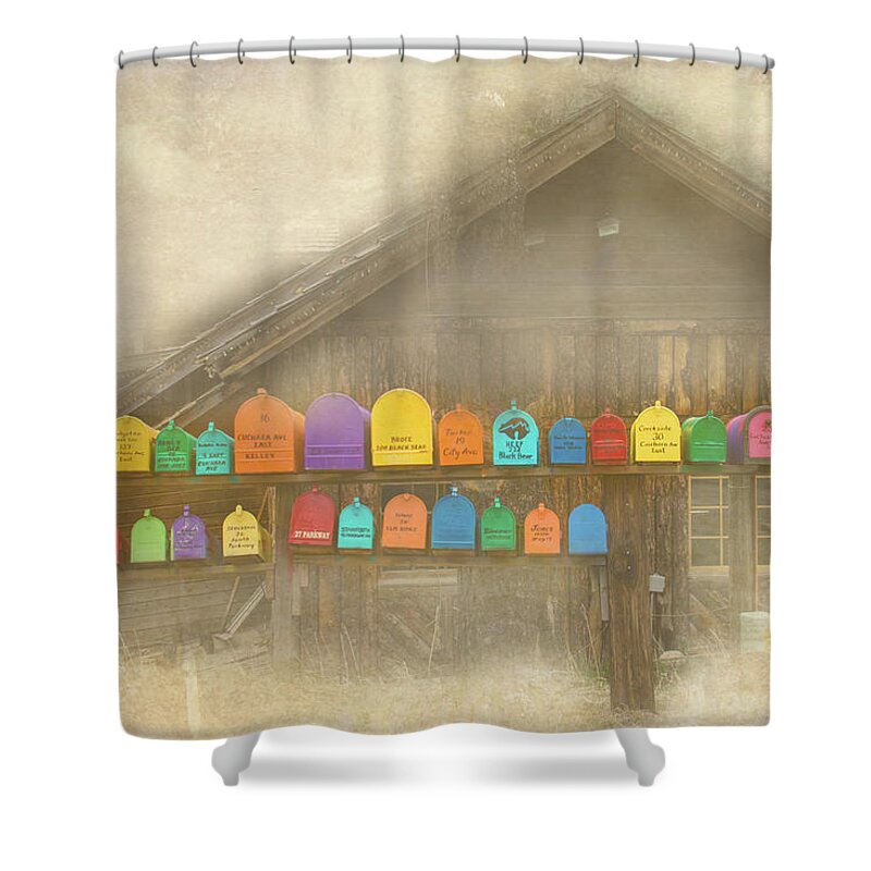 Mailbox Shower Curtain featuring the photograph You've Got Mail by Jolynn Reed