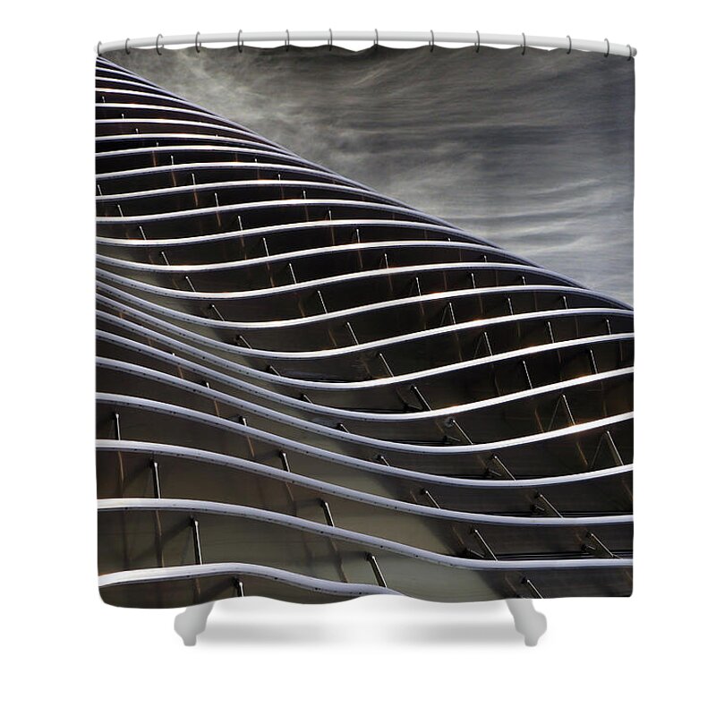 Architecture Shower Curtain featuring the photograph Zahner Facade by Christopher McKenzie