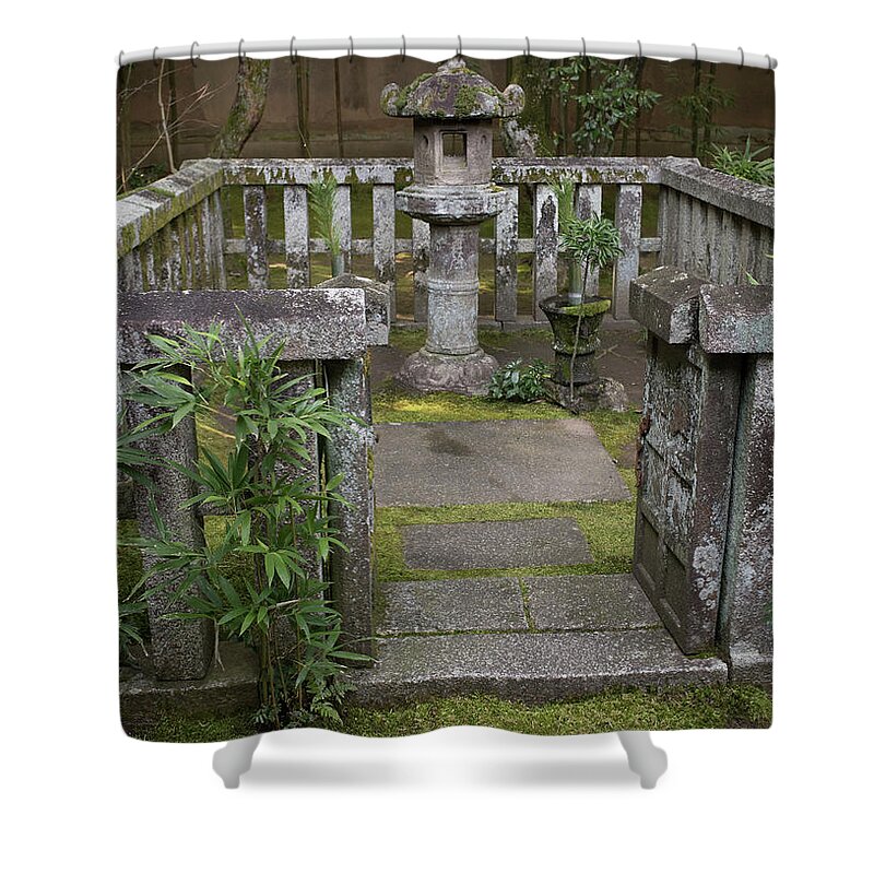 Zen Shower Curtain featuring the photograph Zen Garden, Kyoto Japan 3 by Perry Rodriguez