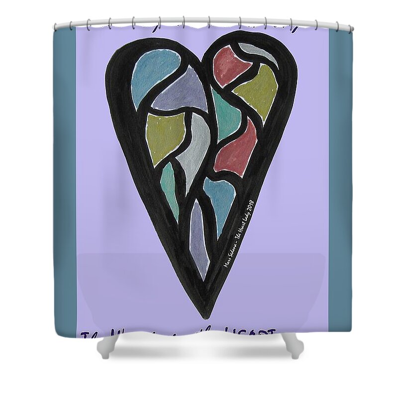 Heart Shower Curtain featuring the photograph Zen Heart Map by Mars Besso