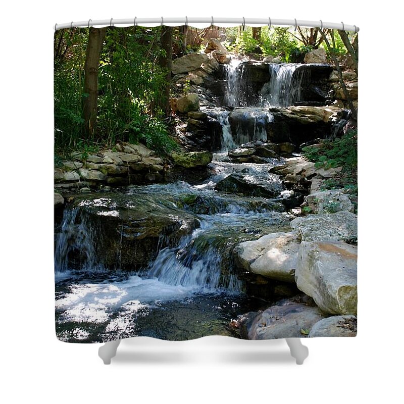 Ft. Worth Shower Curtain featuring the photograph Zoo Waterfall by Kenny Glover