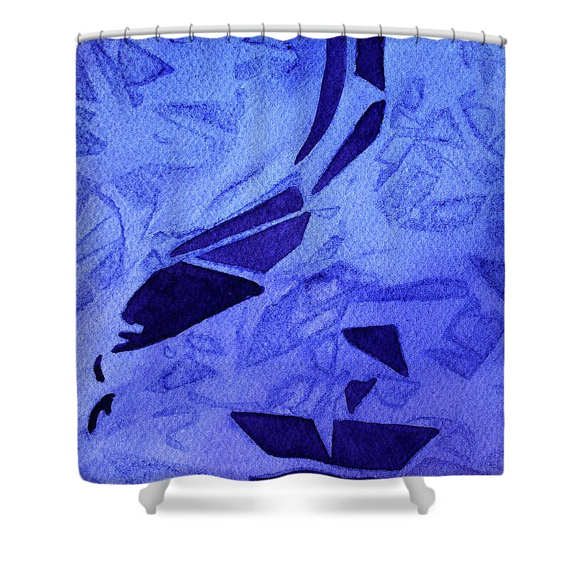 Paintings Shower Curtain featuring the painting 08 Purple Abstract 1 by Kathy Braud