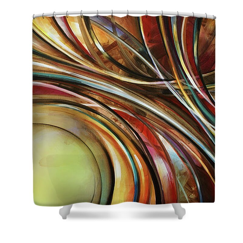 Abstract Shower Curtain featuring the painting ' Ascension' by Michael Lang