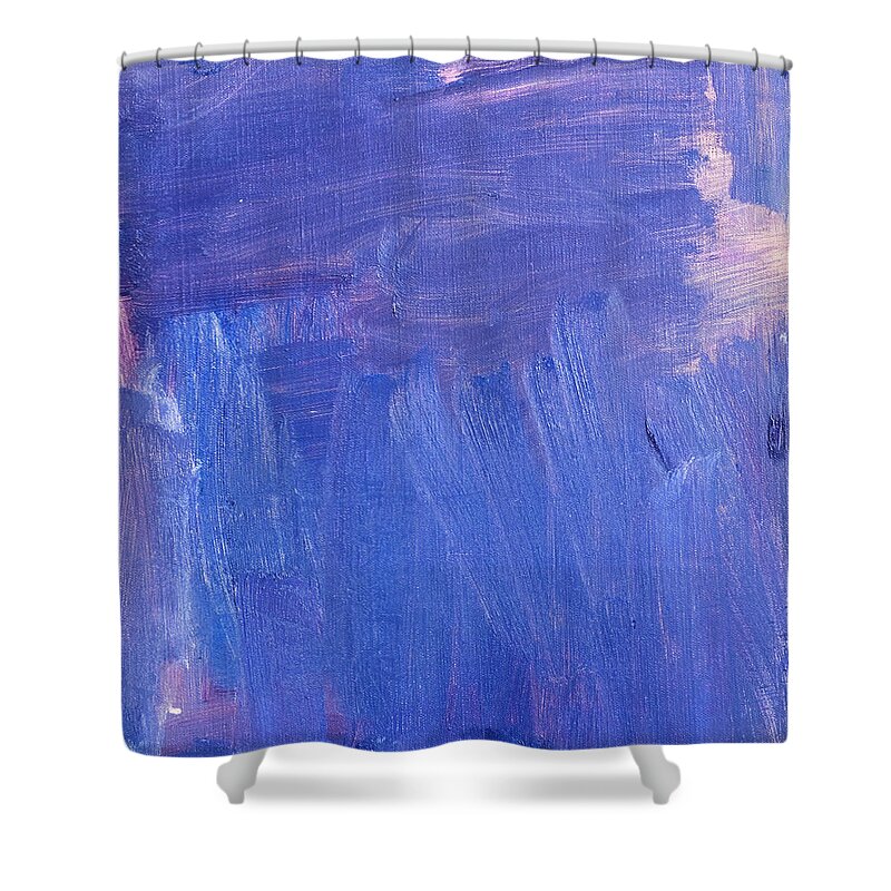 Oil Painting Shower Curtain featuring the photograph Abstract Painted Blue Art Backgrounds #1 by Ekely