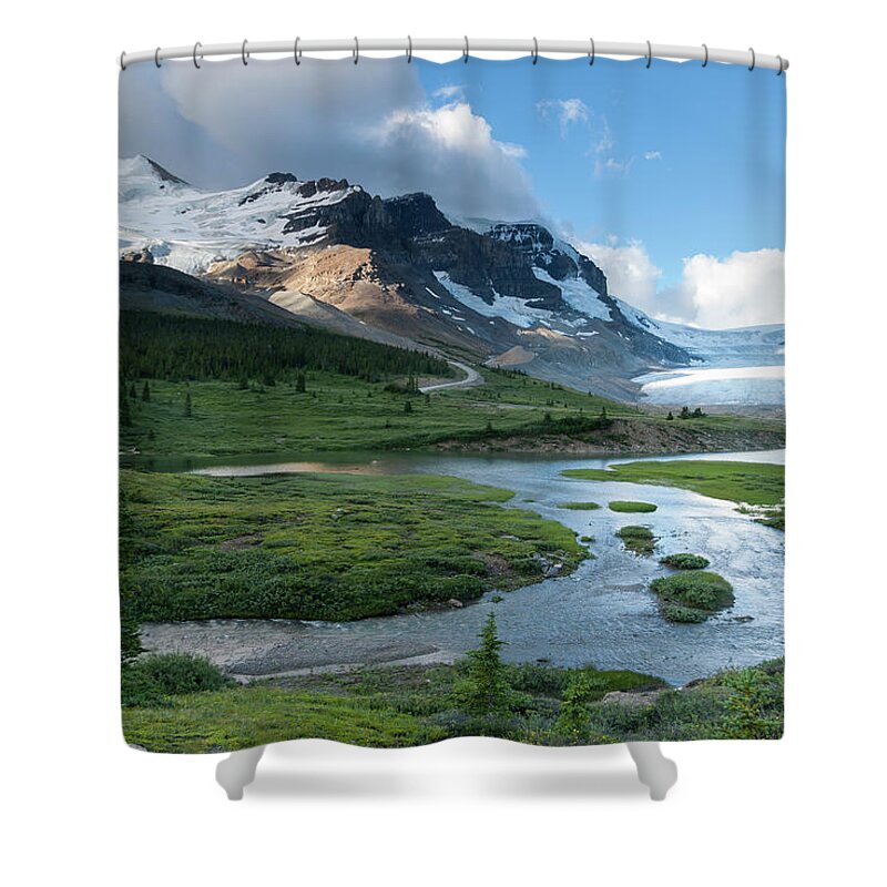 Tranquility Shower Curtain featuring the photograph Athabasca Glacier #1 by John Elk Iii