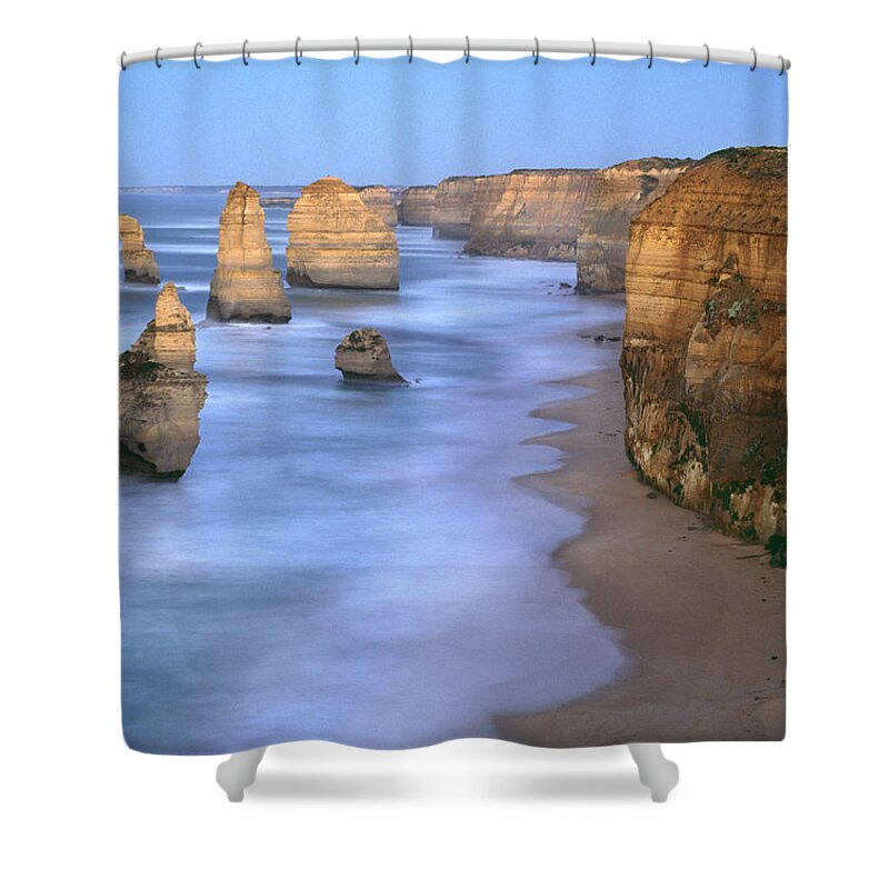 Dawn Shower Curtain featuring the photograph Australia,victoria,port Campbell #1 by Philip Kramer