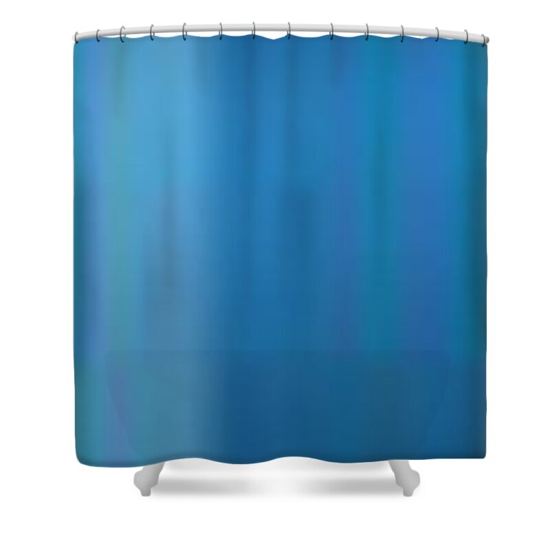 Oil Shower Curtain featuring the painting Blue Angular #1 by Archangelus Gallery