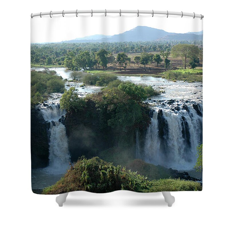 Blue Nile Shower Curtain featuring the photograph Blue Nile Falls, Ethiopia #1 by Christophe cerisier