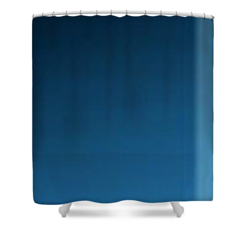 Oil Shower Curtain featuring the painting Blue Totem by Matteo TOTARO