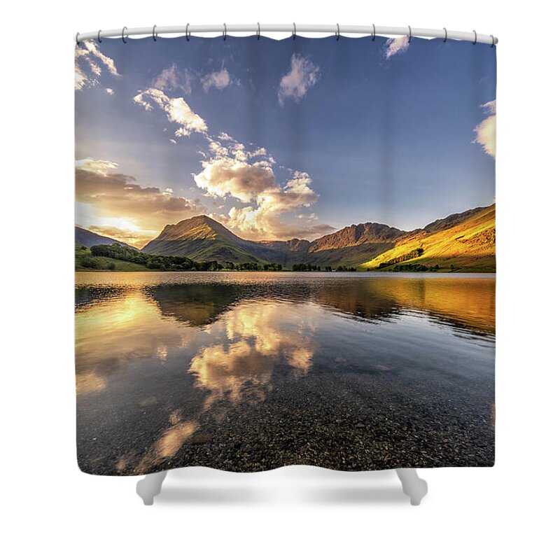 Lake District Shower Curtain featuring the photograph Buttermere sunrise #1 by Framing Places