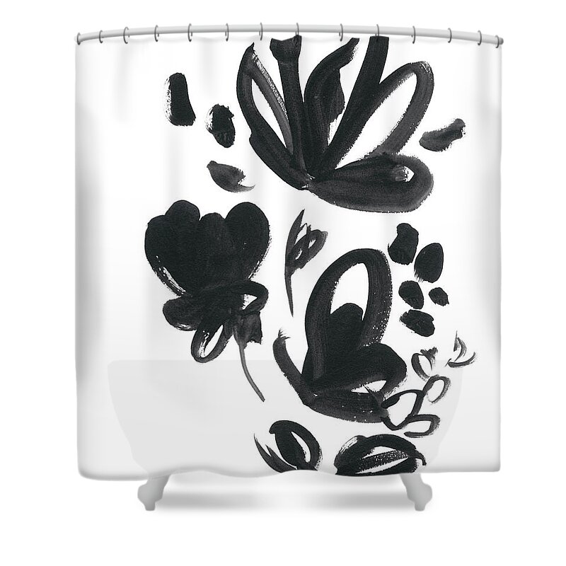 Botanical Shower Curtain featuring the painting Cameo Bloom Iv by June Erica Vess