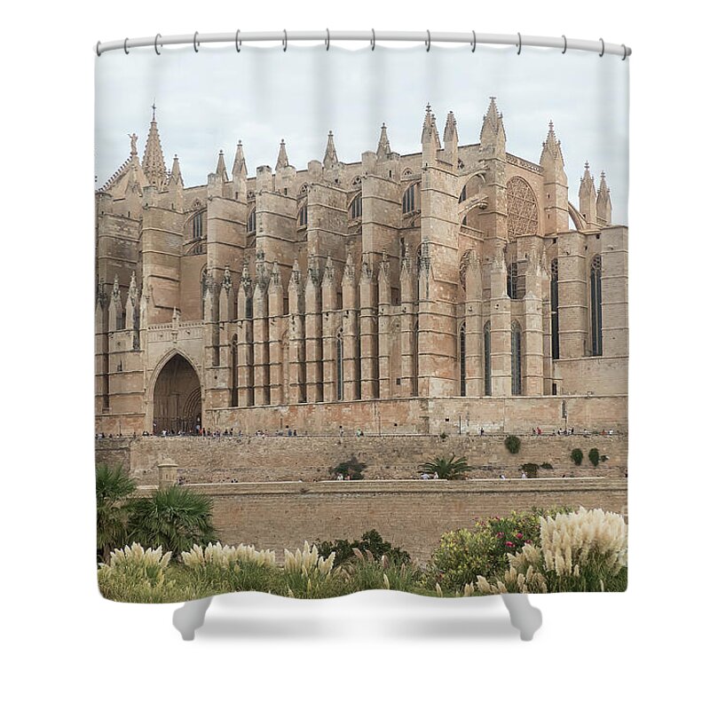 Balearic Islands Shower Curtain featuring the photograph Catedral de Santa Maria #1 by Rod Jones
