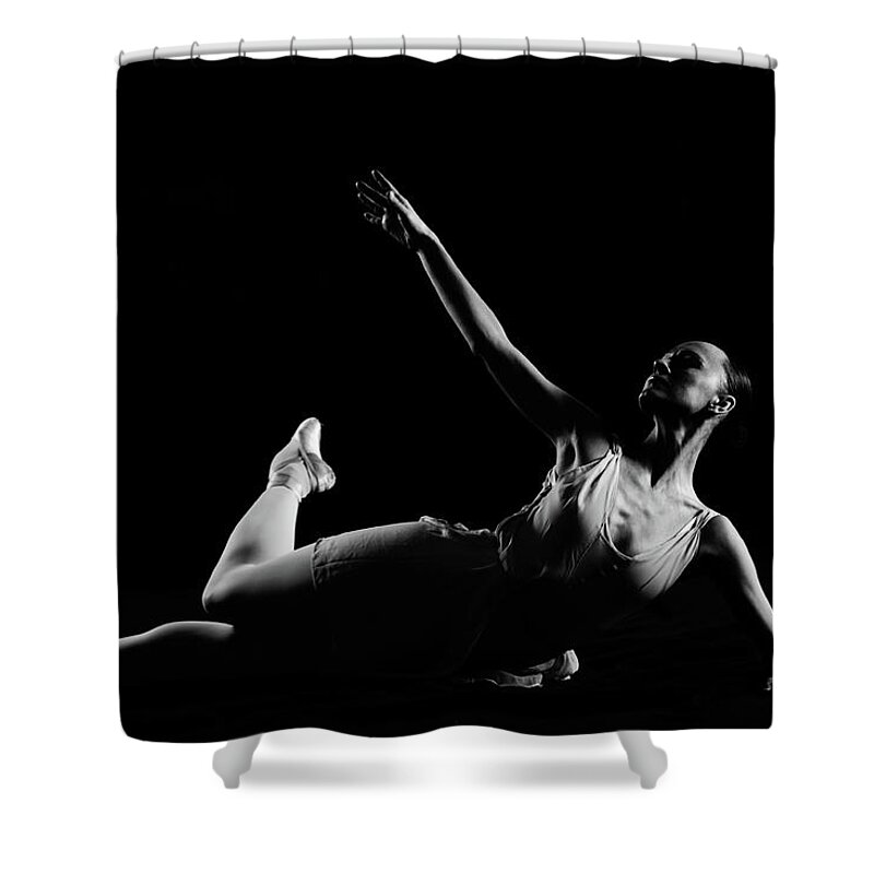 Expertise Shower Curtain featuring the photograph Classical Dancer #1 by Oleg66