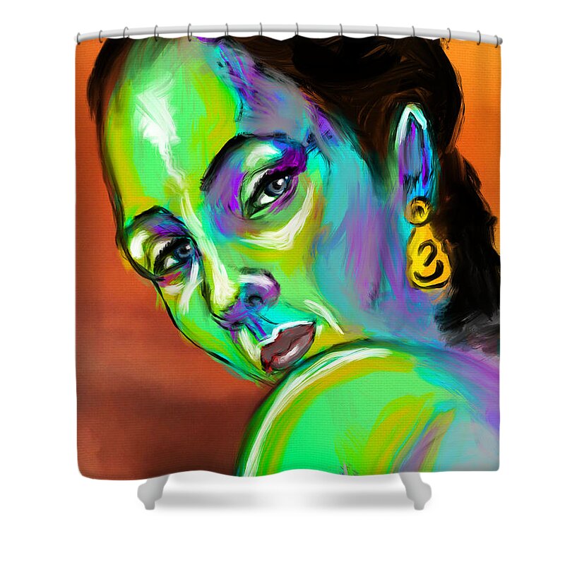 Portrait Shower Curtain featuring the digital art Cool And Calm #2 by Michael Kallstrom