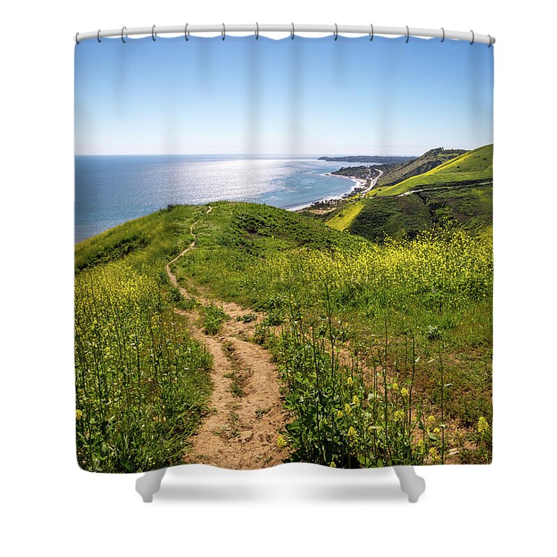 Beach Shower Curtain featuring the photograph Corral Canyon Super Bloom #1 by Andy Konieczny