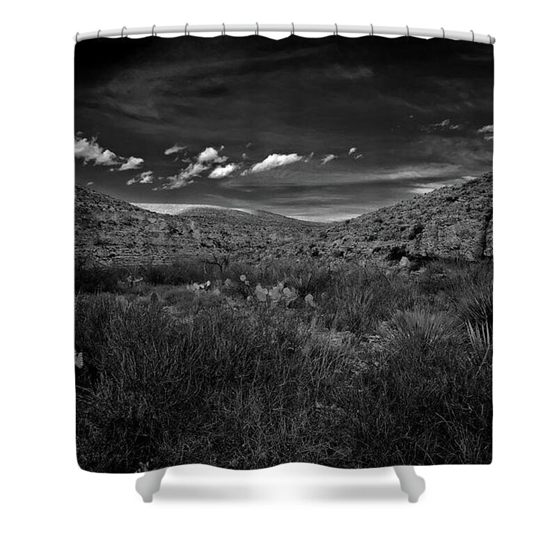 Texture Shower Curtain featuring the photograph Desert and Sky #2 by George Taylor