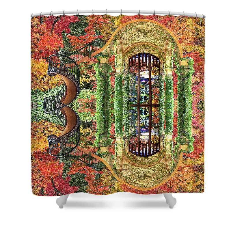 Digital Art Shower Curtain featuring the digital art Endless Passage #1 by Lucy Arnold