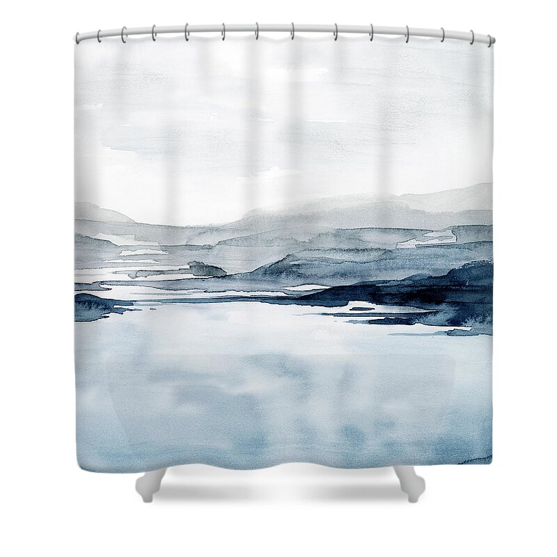 Landscapes Shower Curtain featuring the painting Faded Horizon II by Grace Popp