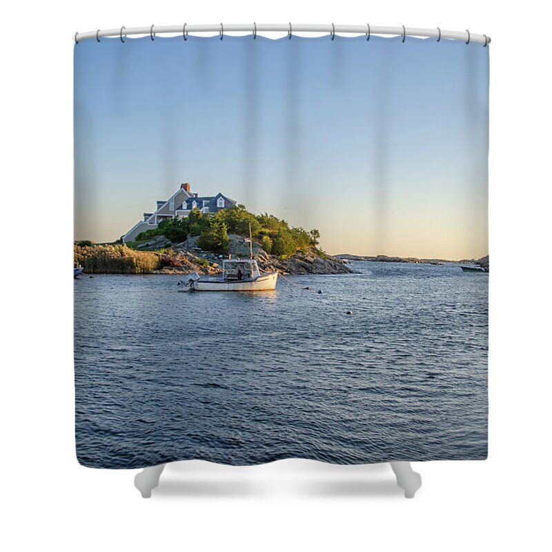 Goose Shower Curtain featuring the photograph Goose Neck Cove - Newport Rhode Island #1 by Bill Cannon