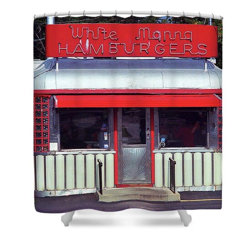 America Shower Curtain featuring the photograph Hackensack, NJ - Burger Joint 2018 #2 by Frank Romeo