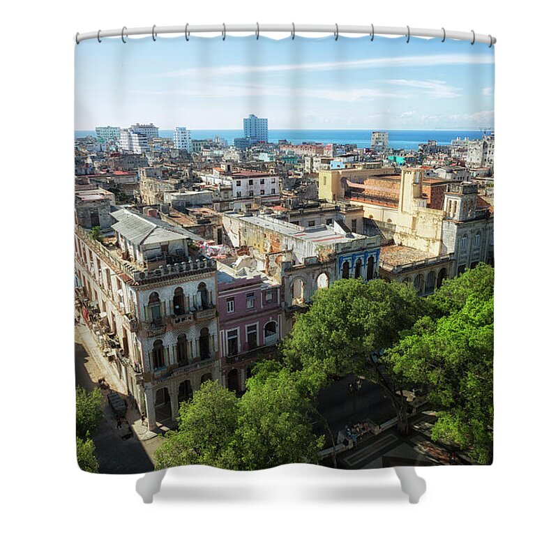 Treetop Shower Curtain featuring the photograph Havana, Cuba #1 by Elisabeth Pollaert Smith