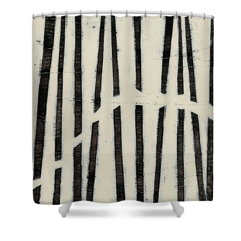 Abstract Shower Curtain featuring the painting Hieroglyph I by June Erica Vess