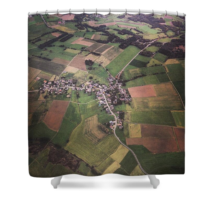 Tranquility Shower Curtain featuring the photograph High Angle Aerial View Of Croatia #1 by Yulia Reznikov