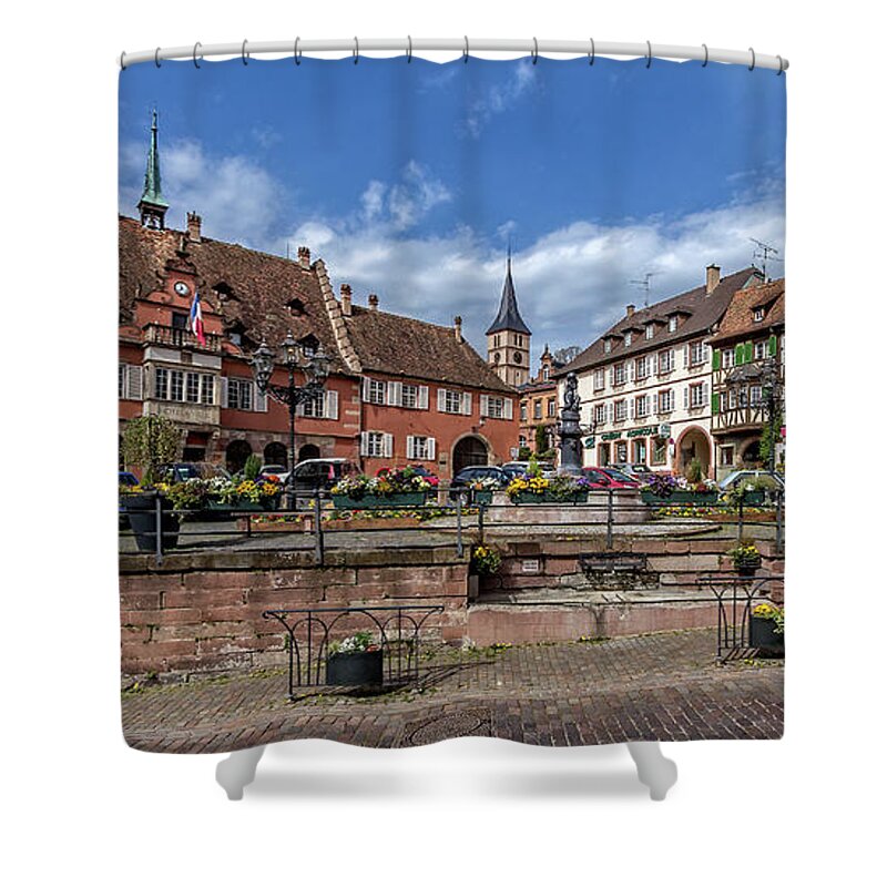 Barr Shower Curtain featuring the photograph Historical gems in the Alsace #3 by Bernd Laeschke
