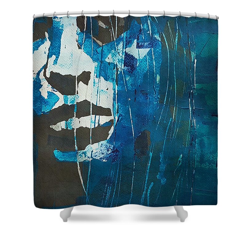 Women Shower Curtain featuring the painting I'll Never Fall In Love Again by Paul Lovering