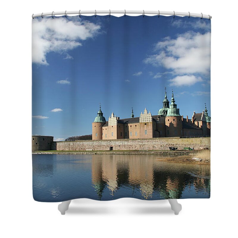 Sweden Shower Curtain featuring the photograph Kalmar Castle #1 by Lordrunar