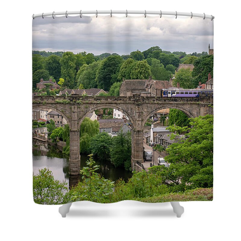Knaresborough Shower Curtain featuring the photograph Knaresborough Viaduct #1 by Gouzel -