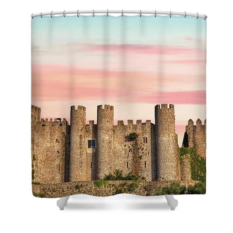 Medieval Shower Curtain featuring the photograph Medieval Castle of Obidos by David Letts
