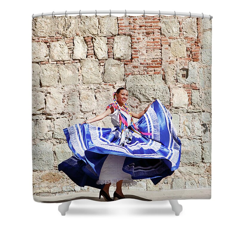 People Shower Curtain featuring the photograph Mexico, Oaxaca, Istmo, Woman In #1 by Monica Rodriguez