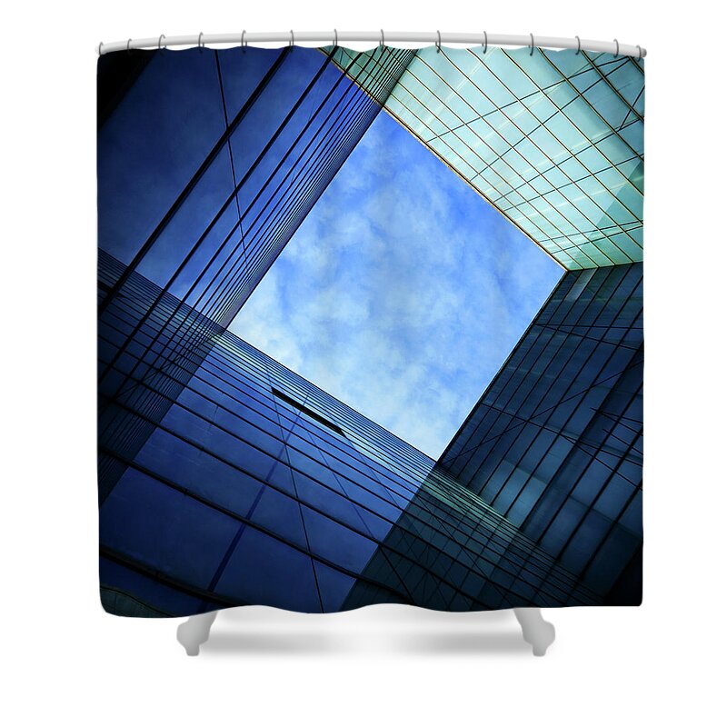 Office Shower Curtain featuring the photograph Modern Glass Architecture #1 by Nikada