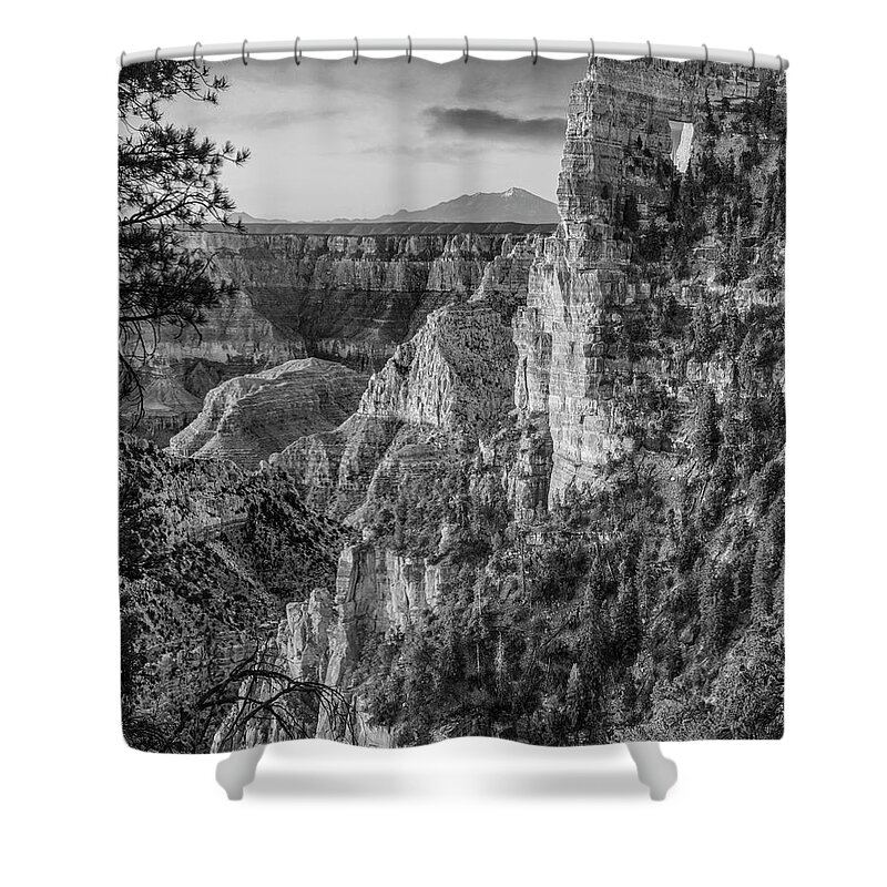 Disk1216 Shower Curtain featuring the photograph North Rim, Grand Canyon #1 by Tim Fitzharris