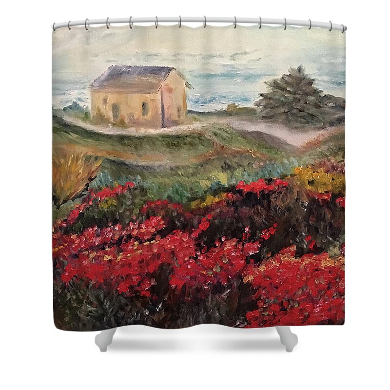 Nova Scotia Shower Curtain featuring the painting Nova Scotia by Roxy Rich