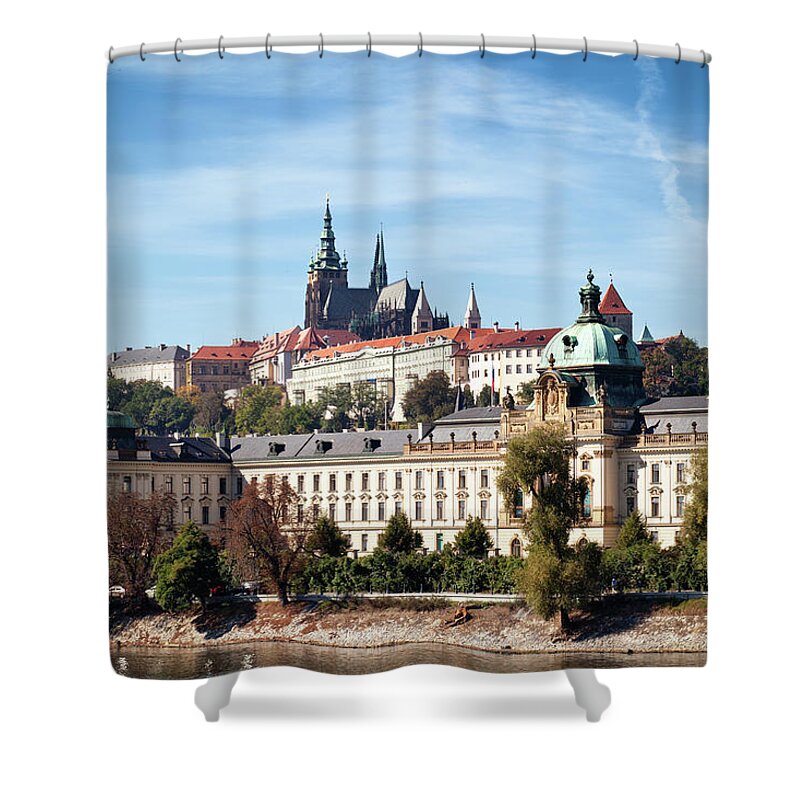 Downtown District Shower Curtain featuring the photograph Prague #1 by Roma 