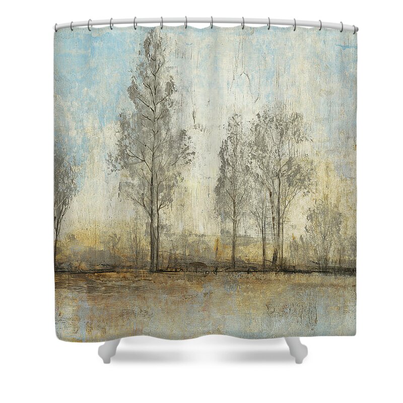Landscapes Shower Curtain featuring the painting Quiet Nature II by Tim Otoole
