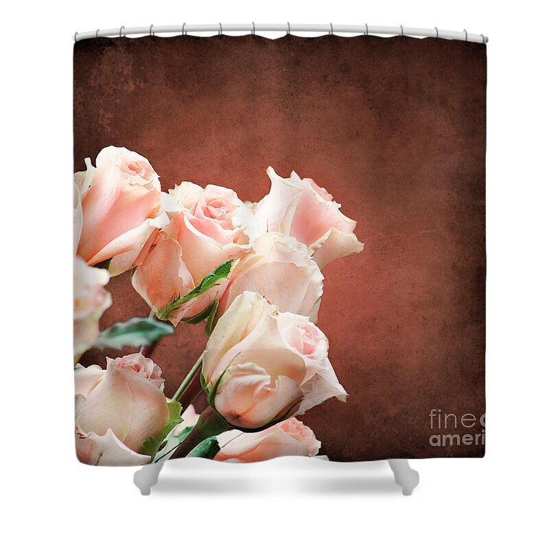 Flower Shower Curtain featuring the photograph Roses Bouquet #1 by Jelena Jovanovic