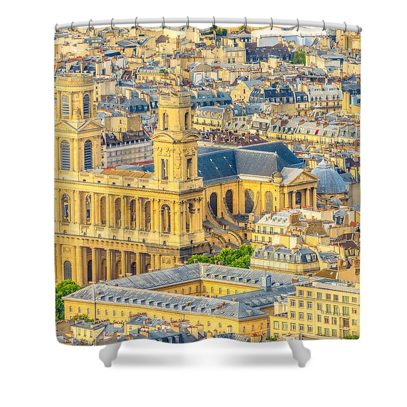 Paris Shower Curtain featuring the photograph Saint Sulpice Church Paris #1 by Benny Marty