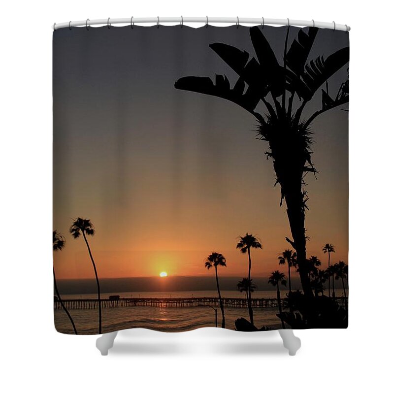 Sunset Shower Curtain featuring the photograph San Clemente Sunset #1 by Brian Eberly