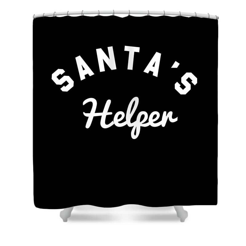 Helper Shower Curtain featuring the digital art Santas Helper #1 by Flippin Sweet Gear