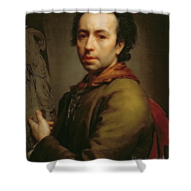 Anton Raphael Mengs Shower Curtain featuring the painting Self-Portrait #8 by Anton Raphael Mengs