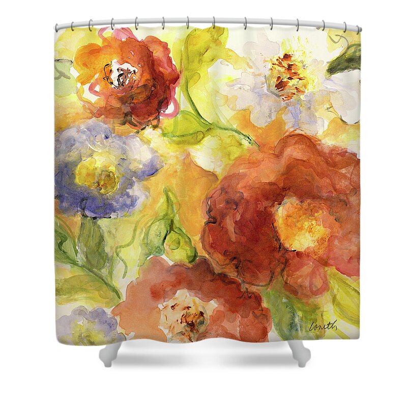 Summer Shower Curtain featuring the painting Summer In Provence I by Lanie Loreth