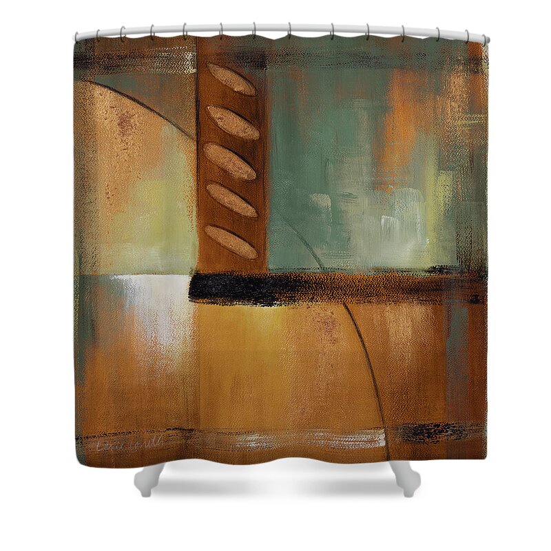 Abstract Shower Curtain featuring the painting Summer Soiree I #1 by Lanie Loreth